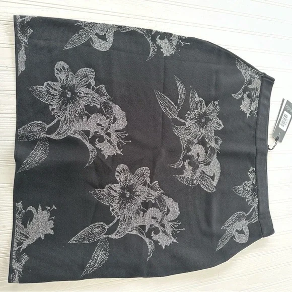 yesta black floral knit sweater skirt size 14,16,18,20 - Picture 6 of 6